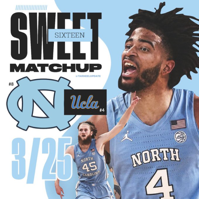 UNC vs UCLA Sweet 16